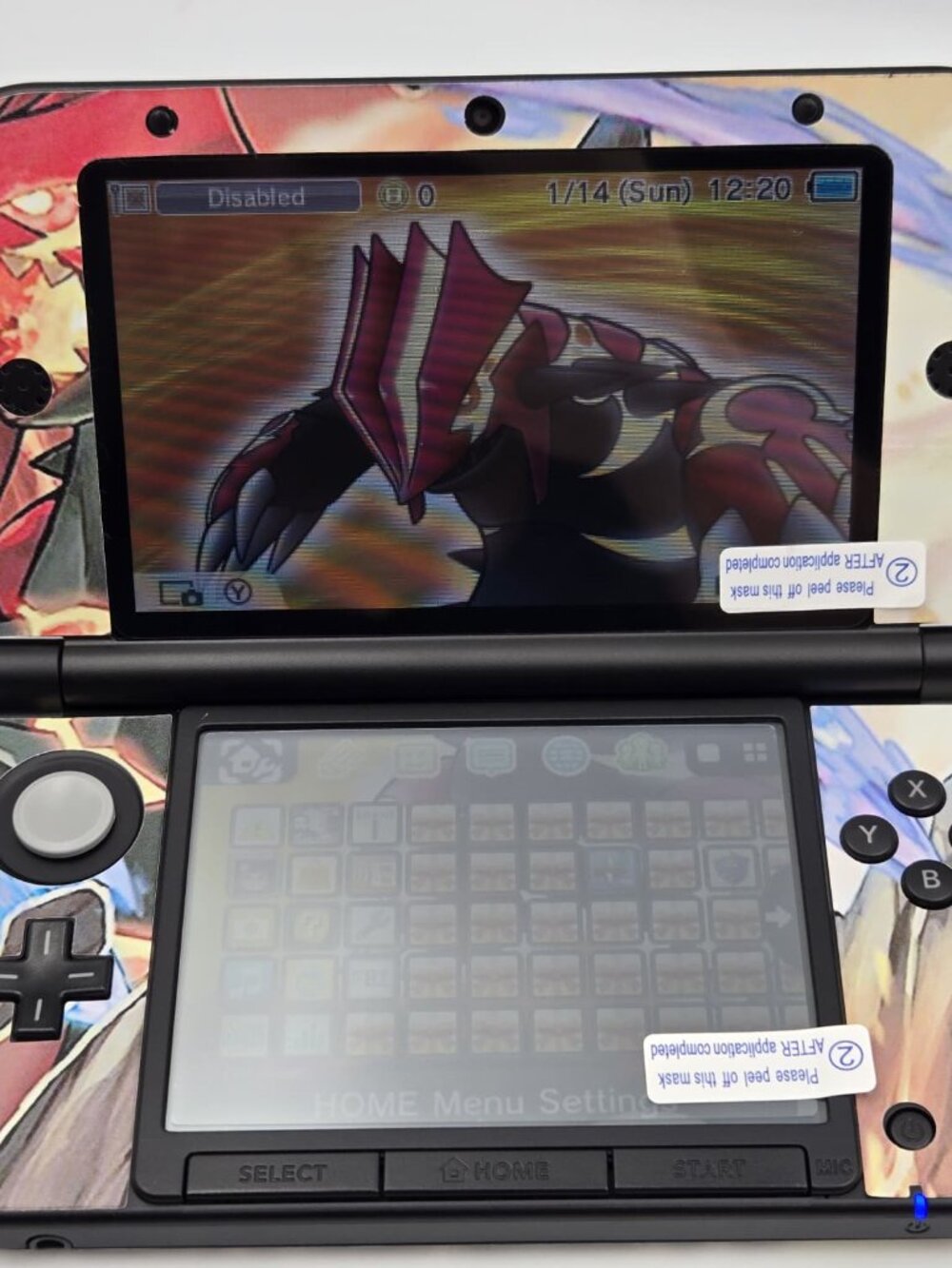 Nintendo 3DS XL Pokemon Omega Ruby Groudon Custom 64GB Charger Case Tested